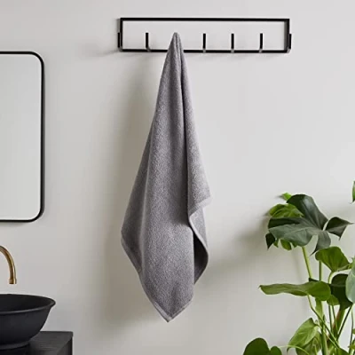 Imagen de Catherine Lansfield Toalla de baño algodón Secado rápido, Color Gris