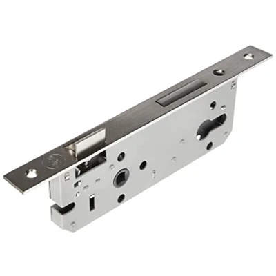 Imagen de Cerradura para enhebrar Puertas de Madera con Frontal Borde Cuadro, Entrada 40 mm, Distancia Entre Ejes 85 mm