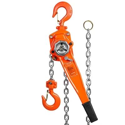 Imagen de VEVOR Chain Hoist 1 1/2T 10FT Cable de trinquete Acero, Naranja