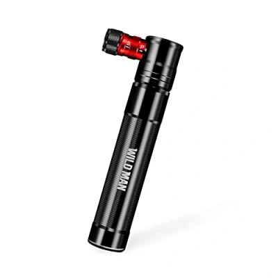 Imagen de HNVNER Bomba de Bicicleta portátil aleación Aluminio, inflado neumáticos súper rápido, Compatible con válvulas Presta y Schrader