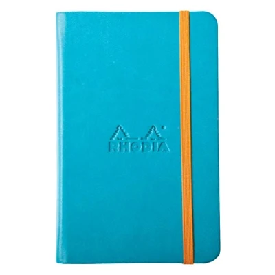 Imagen de Cuaderno con goma elástica Rhodia 118722 C Book Rhodiarama, 96 hojas, color turquesa A6