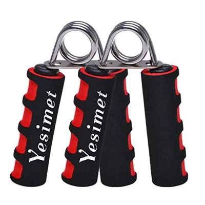 Imagen de 2 unidades Juego de mano Grip Fortalecedor, pinza agarre del dedo suave espuma ejercitador los dedos para fijar muñeca más temprano y fuerza(Rojo)