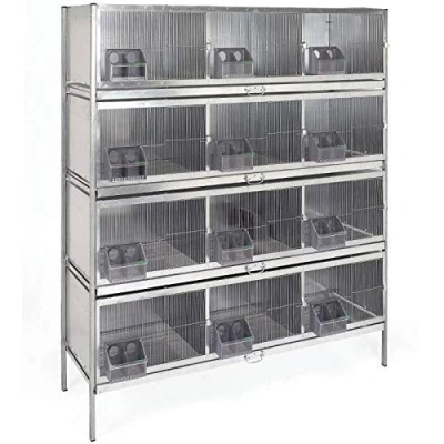 Imagen de Suinga Jaula Palomas pelechero con 12 DEPARTAMENTOS 165x56x205 cm. Dotado de comederos. Fabricado en latón y Metal.