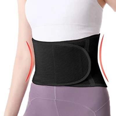 Imagen de USUN Cinturón de Apoyo Lumbar con Soporte para Espalda y Abdomen,Calentador e Cintura Vientre, Protección Abdomen,Apto Deporte, Trabajo