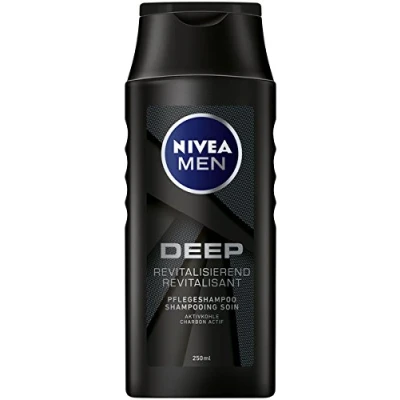 Imagen de Nivea Men Champú revitalizante de carbón activo para hombre, DEEP, 250 ml
