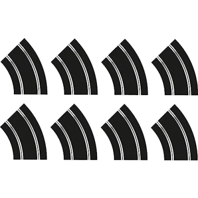 Imagen de Scalextric Pack de 8 Extensiones vía Curva R2 Sustituye al C8555 una Vez agotado
