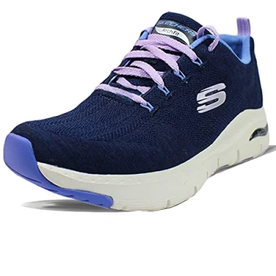 Imagen de Skechers Arch Fit Comfy Wave, Zapatillas Mujer, Gris/Rosa, 37 EU