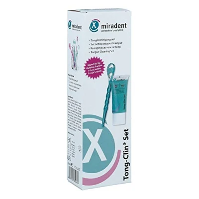 Imagen de Miradent Tong Clin Set Gel/Rascador Lengua 50 ml Lote de 2