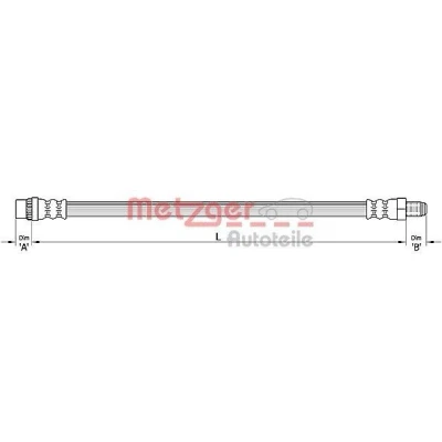 Imagen de METZGER 4110455 Latiguillos de Freno 488