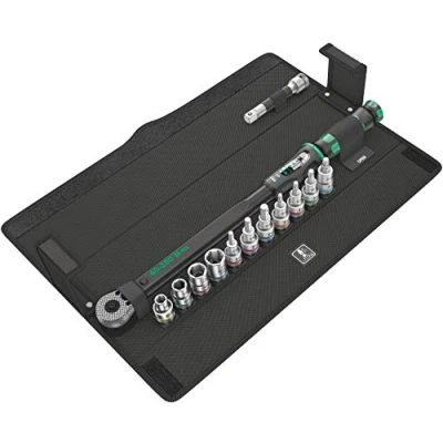Imagen de WERA 05075680001 Click Torque C 3 Set 1 Llave dinamométrica con vasos en caja textil