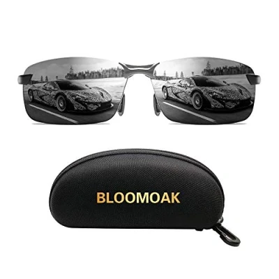 Imagen de Bloomoak gafas de conducir, seguridad polarizadas visión diurna HD para pesca, reducción riesgos, antideslumbrantes, sol deportivas, protección ojos UV400
