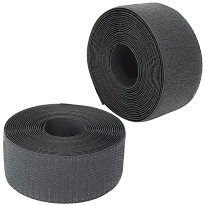 Imagen de AERZETIX C66010 Cinta/rollo de scratch 50mm 5 metros auto agarre organizador/sujetacables tira enganche bolsa prenda correa color: gris oscuro en poliamida y poliéster