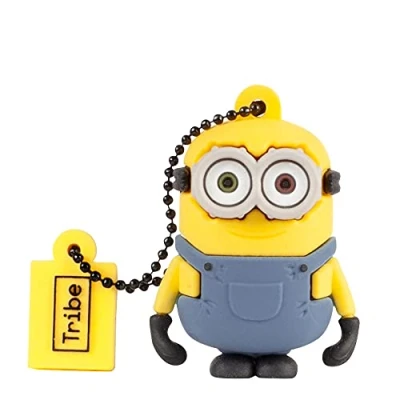 Imagen de Tribe Los Minions Despicable Me Bob Memoria USB 2.0 de 16 GB Pendrive Flash Drive Goma con Llavero, Color Amarillo