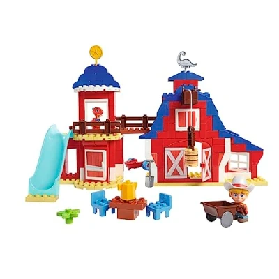 Imagen de BIG Bloxx Dino Ranch Clubhaus Set de Juego XXL (168 Bloques construcción) para casa Club Grande con Varios Pisos, Figura Dinosaurio y Accesorios niños 18 Meses a 5 años
