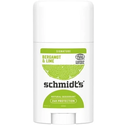 Imagen de Desodorante en barra Schmidt&#039;s Natural Bergamot + Lime Signature Deostick para una frescura duradera, 1 x 40 ml