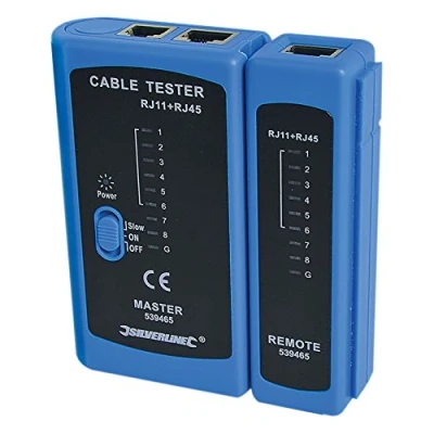 Imagen de Silverline Tools 539465 Comprobador de cable LAN (RJ11 y RJ45)