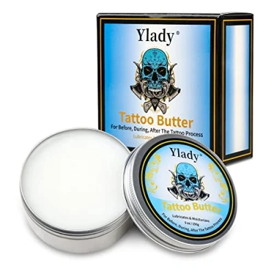 Imagen de Crema Tatuajes 150g/5oz Tattoo, Pomada para Hidratante Tatuaje de Color, Tattoo Balm Butter Balsamo Mantener los brillo