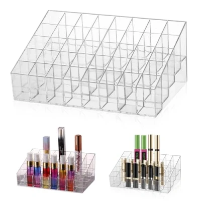 Imagen de LPAMABA 40 Espacios Organizador de Lápiz Labial AcrílicoTitular Plástico Pintalabios Transparente Maquillaje Soporte exhibición cosmética