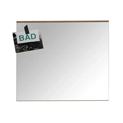 Imagen de trendteam smart living Espejo de baño para pared Set One, Espejo, 60 x 55 2 cm, cuerpo en acabado roble claro San Remo