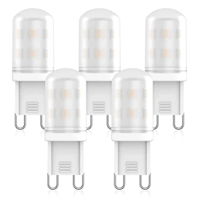 Imagen de RuLEDne Bombilla LED G9 2W Sustitución para halógena 28W 25W 20W, Blanco cálido 2700K, AC 220V 240V, CRI 85+, Sin parpadeo, ángulo de 360 grados (2700K 5PCS)