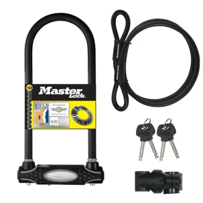 Imagen de Masterlock 8285 LW Candado Bicicleta Negro 2019, XL