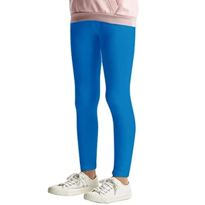 Imagen de L&amp;K II Leggings para niños Básicos Sólido Color Pantalones de Baile niñas Fitness algodón 2708 Azul claro 110