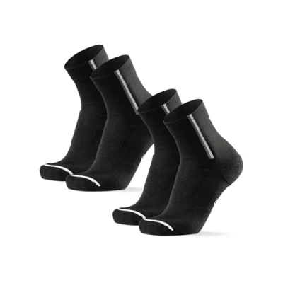 Imagen de DANISH ENDURANCE Calcetines Ciclismo Invierno de Lana Merino Térmicos, para Hombre y Mujer, 2 Pack, Negro, 39 42