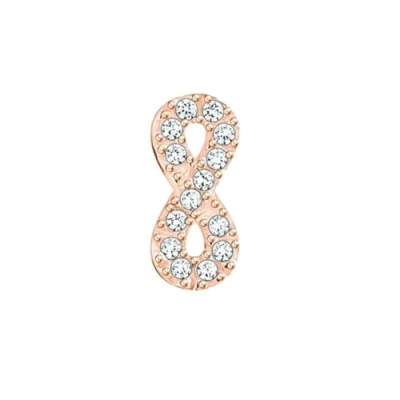 Imagen de THOMAS SABO Pendientes Individuales Infinity con Piedras Blancas Plata Chapada en Oro H2216 416 14, Rosa