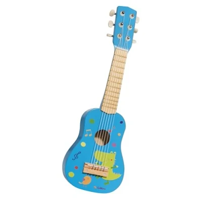 Imagen de Eichhorn Guitarra afinable de Madera con 6 Cuerdas diseño Animales, 54 cm Largo, a Partir 3 años, Color Azul Claro/Natural. (4003046005066)