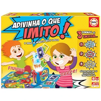 Imagen de Educa Adivinha O Que imito Familia. Jogo de mímica Mais louco 4 categorias para imitar: profissões, animais, Objetos, ações. + 6 Anos. (17471)