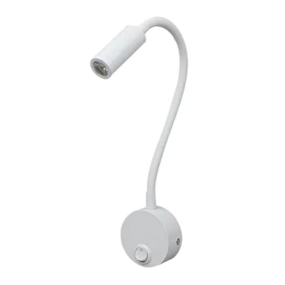 Imagen de Elqubkan LáMpara de Aplique LED Cuello Cisne Flexible Luz Lectura Montada en la Pared 3W para Dormitorio, Oficina, Banco Trabajo, Estudio