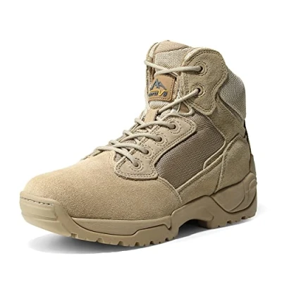 Imagen de NORTIV 8 Botas Tácticas de Militares Hombre Combate Motocicleta Senderismo Transpirable Cómodo Zapatillas Alloy,Size 43,Arena,Alloy
