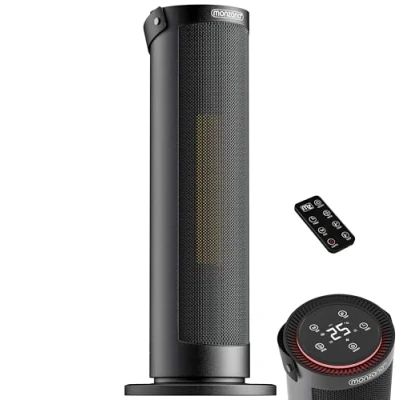 Imagen de Monzana Calefactor 2000W Ahorro Energia Ventilador Oscilacion 70 Timer Silencioso Mando a Distancia Estufa Negro