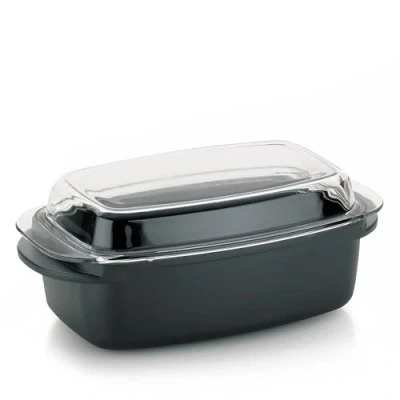 Imagen de Kela Asador Rectangular Kerros 4,5 litros, Aluminum, Negro, 40 cm