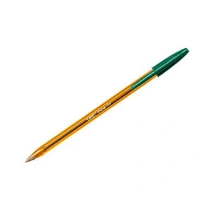 Imagen de BIC Cristal Original Fine Bolígrafos punta fina (0.8 mm) Caja de 50 unidades, Color Verde (872729)