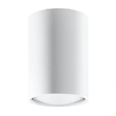 Imagen de SOLLUX lighting Lagos 10 Lámpara De Techo Diseño Moderno Con Pantalla Cilíndrica, Estilo Industrial Bombilla GU10 Reemplazable, 1 x 40 W Acero Recubrimiento En Polvo, Blanco, 6 cm