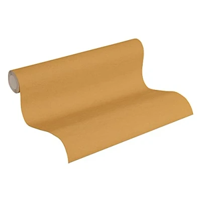 Imagen de A.S. Création Papel pintado Liso Ethnic Origin tejido no 10.05 m x 0.53 Amarillo Fabricado en Alemania 371784 37178 4