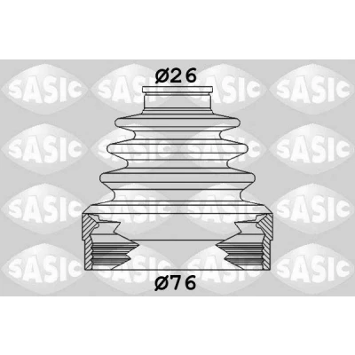 Imagen de SASIC 1904019 Fuelle Palier Eje delantero, lado de engranaje RENAULT: LAGUNA 3, Espace 5, MEGANE 3 Grandtour
