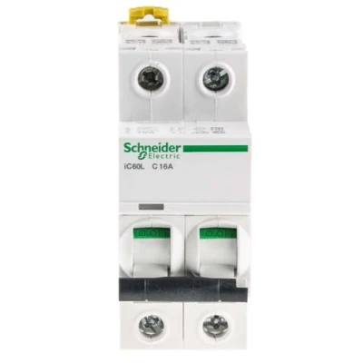 Imagen de Schneider Electric A9F94216 Interruptor Automático Magnetotérmico Ic60L, 2P, 16A, Curva C