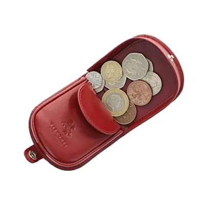 Imagen de Visconti Colección Monza Monedero Bandeja para Monedas de Cuero Curtido Vegetal Hombre TRY5 Rojo