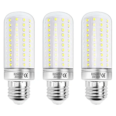 Imagen de HZSANUE LED Maíz Bombilla 26W, E27 Tornillo Edison Bombilla,200W Incandescente Equivalentes, 6000K Blanco Frío, 2900lm, 3 Pack