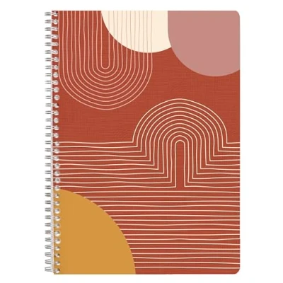 Imagen de Clairefontaine 116066C Terracotta, cuaderno encuadernación integral A4, 21 x 29,7 cm, 148 páginas, rayado y margen, ass.