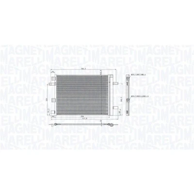 Imagen de MAGNETI MARELLI 350203105300 Condensador con secador 413,4 570 12