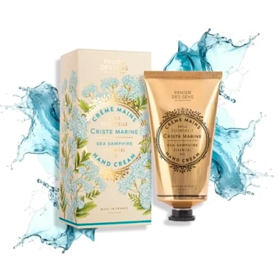 Imagen de Panier des Sens Crema de Manos para Piel Seca Criste Marine Hidratante Con Manteca Karité y Aceite Oliva Fabricada en Francia 97% Ingredientes Naturales 75 ml