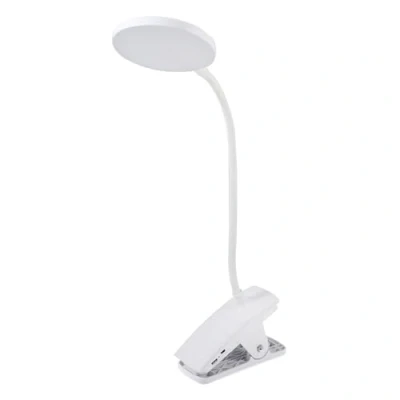 Imagen de PURElite Clip on LED Lamp Rechargeable Flexible Table Light, Adjustable Neck &amp; Clamp Included, Natural Daylight Bulbs for Reading, Needlework, Sewing, Crafting White