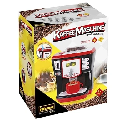Imagen de Idena 40234 Cafetera de Juguete con Efectos luz y Sonido, Aparato Cocina Infantil Varias Funciones