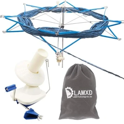 Imagen de Bobinadora de Hilo,Kit bobinado Lana Punto Bobina,Bobinadoras pared,Yarn Swift Enrollador bolas hilo para la familia,4oz Hilos Bola