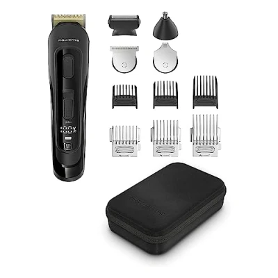 Imagen de Rowenta Selectium Xpert 12 en 1 TN9461 Multistyler barbero y recortadora para cabello, barba, oreja nariz, 15 longitudes de corte, hasta 120 min, uso sin cable, cuchillas acero inoxidable, negro