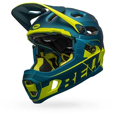 Imagen de BELL Super Dh MIPS Casco de Bicicleta montaña, Unisex Adulto, Mate/Gloss Blue/Hi Viz, L 58 62cm
