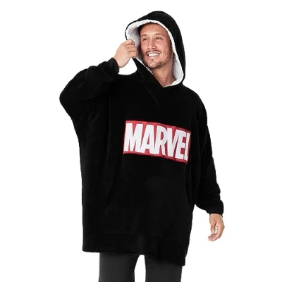 Imagen de Marvel Sudadera Oversize Hombre Avengers de Los Vengadores Batamanta (Negro)